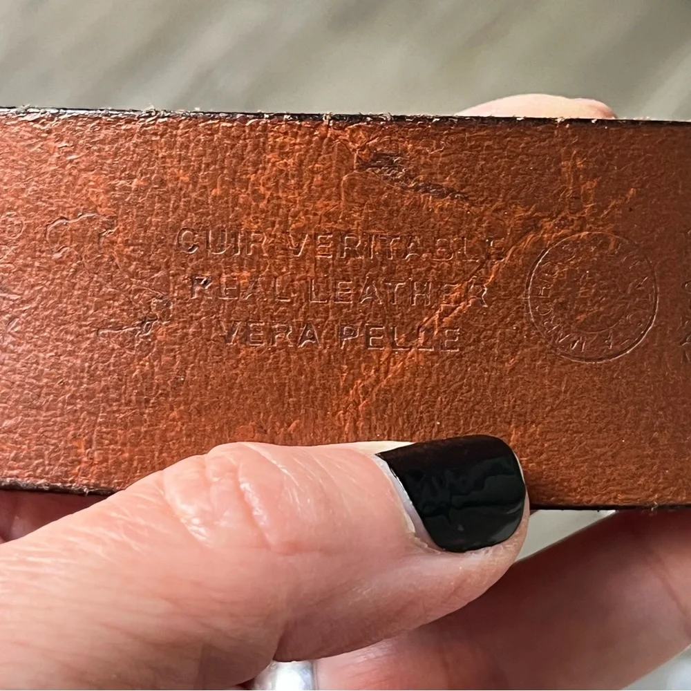 GP&Max Made in Italy Leather Belt Sz 38/40